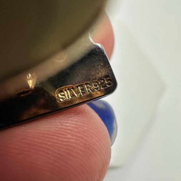 Celine Macadam Horse Carriage Black Enamel Silver 925 Cufflinks - Picture 8 of 9